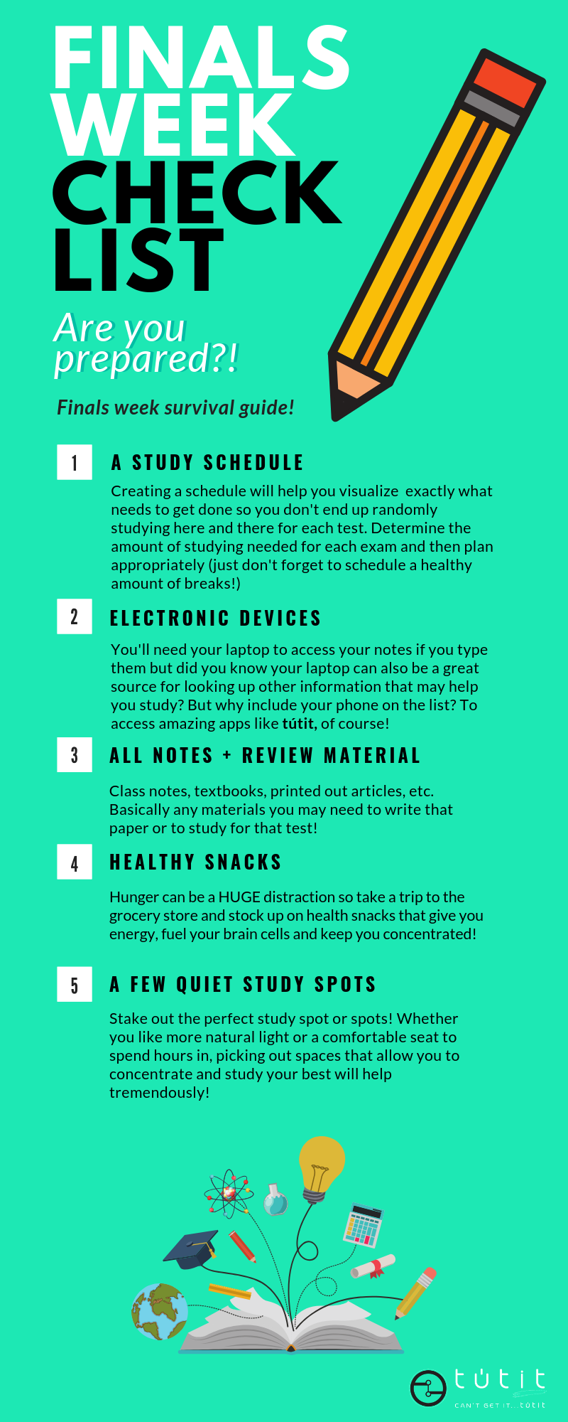 Checklist to dominate this final exam week!